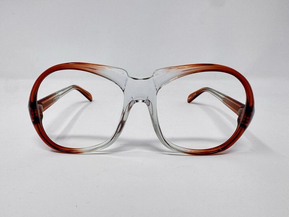 Winbeldon Ruby Vintage Eyeglass Frames Only 50-17-135 Orange Clear UK New Old St